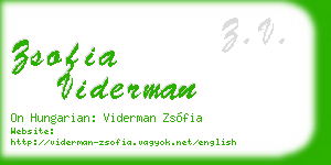 zsofia viderman business card